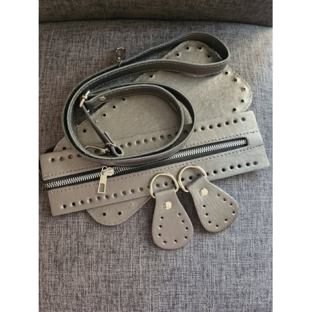 КОМПЛЕКТ ЗА ЧАНТА/ОПУШЕНО СИВ