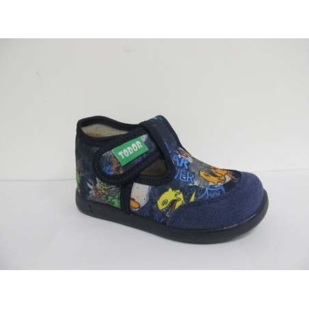 Детски ортопедични пантофи TODOR Blue crazy dino 21/29