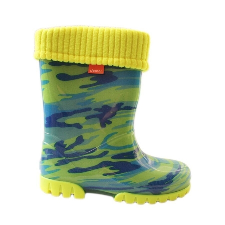 Детски гумени ботуши DEMAR yellow camo