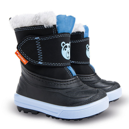 Детски апрески DEMAR BEAR BLACK BLUE черно/синьо с естествена вълна