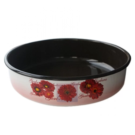 Тава кръг 32см декор GERBERA