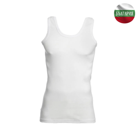 Мъжки потник - Рипс - Бял - 2ХL - 060255