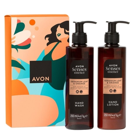 Подаръчен комплект със здравец и портокал Senses Essence Duo