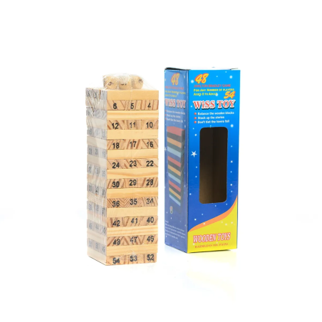 Занимателна игра Дженга - 54 части - Дърво - 65651