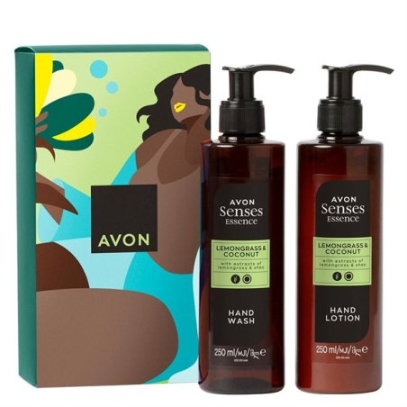 Подаръчен комплект с лимонена трева и кокос Senses Essence Duo