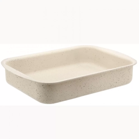 Тава правоъгълна GRANITE-КРЕМ 30х25.5х6.5см