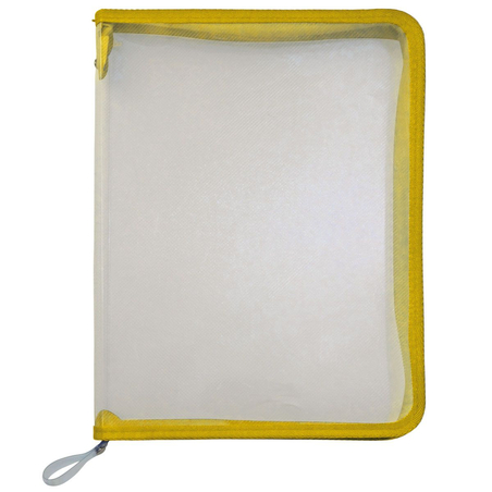 Папка с цип и жълт кант A4