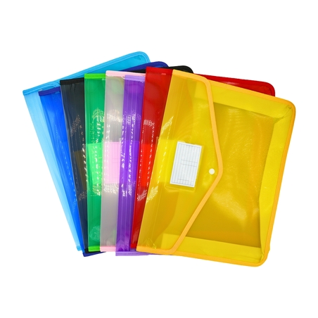 PVC папка с бадж и копче + плат с разширение 8 цв, B4