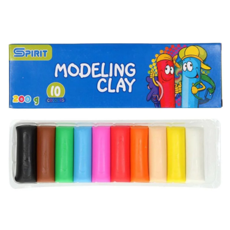 Пластилин Спирит 10 цв. 200гр.