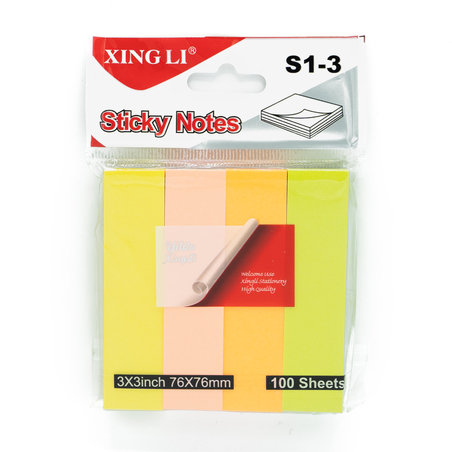 Самозалепващи индекси неон - 76х19 мм., 100л.