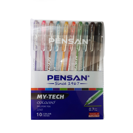 Химикалка Pensan - My Tech TC Ball 0.7 мм 10 цв. микс