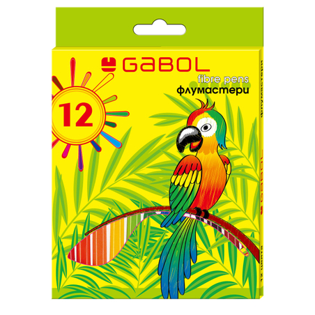 Флумастери Gabol 12 цвята