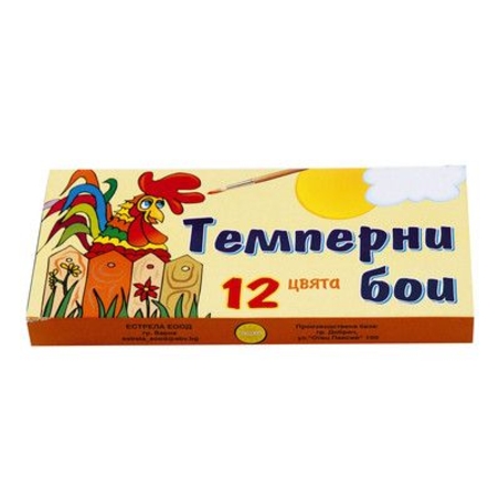 Темперни бои 12цв. в туби ЕСТРЕЛА !!!