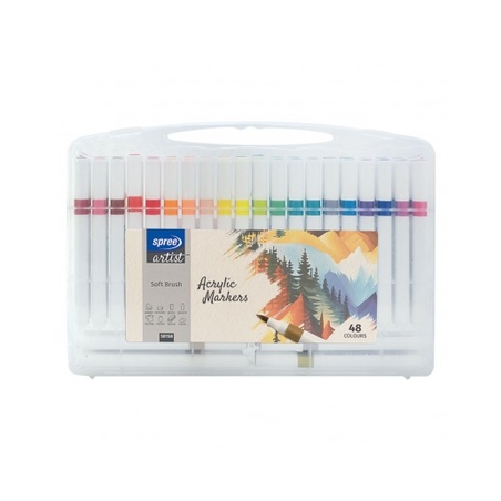 Маркери акрилни Artist Soft Brush, 48 цвята в PP кутия