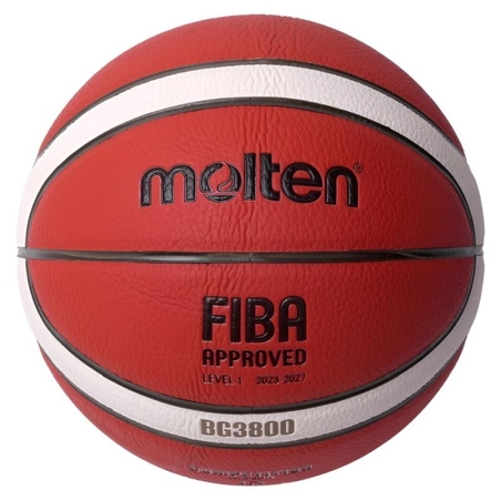 Баскетболна топка Molten B5G3800, FIBA Approved, Кожена, Размер 5