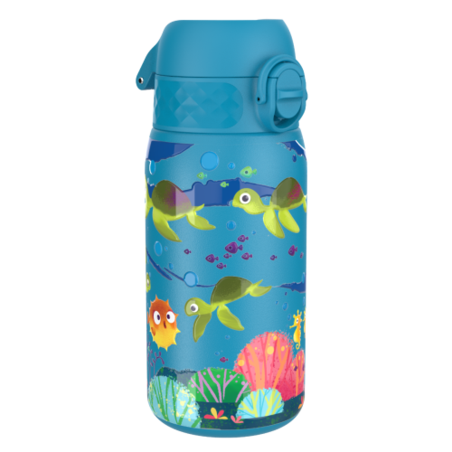 Бутилка за вода Ion8 Print, метална, 400ml, Sea Turtle