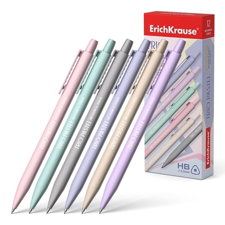 Автоматичен молив ErichKrause® Trio Pastel 0.5 mm, HB
