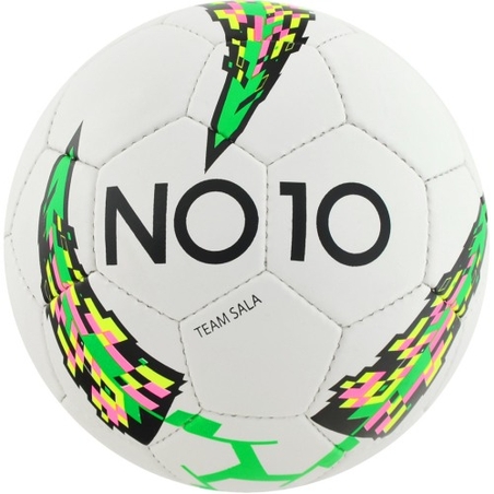 Топка за футзал NO10 FUTSAL TEAM SALA, БЯЛА, Размер 4, Ръчно шита