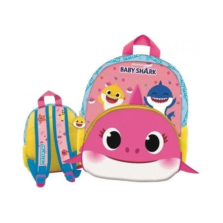 Раница за детска градина Mitama Baby Shark - Розова, 1 отделение