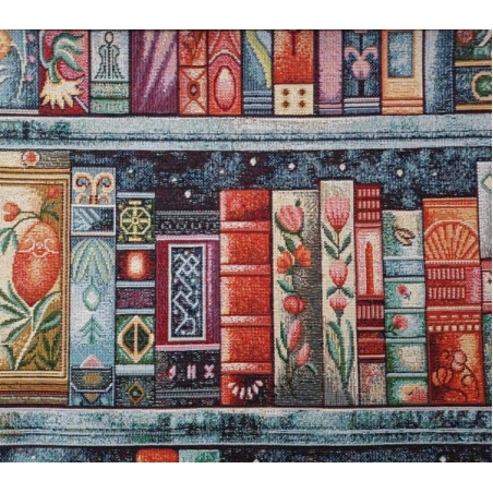 Фигурална памучна завеса / дамаска LIBRERIA