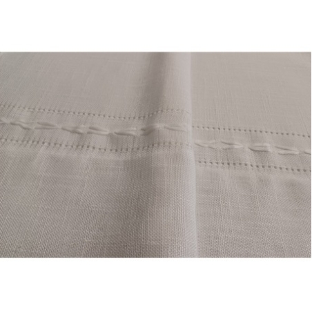 Едноцветно тънко перде с кант TRENZA WHITE