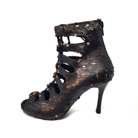 Brown Sequin Boots