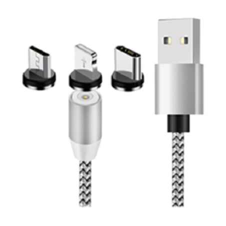 МАГНИТЕН USB КАБЕЛ СРЕБЪР (200)