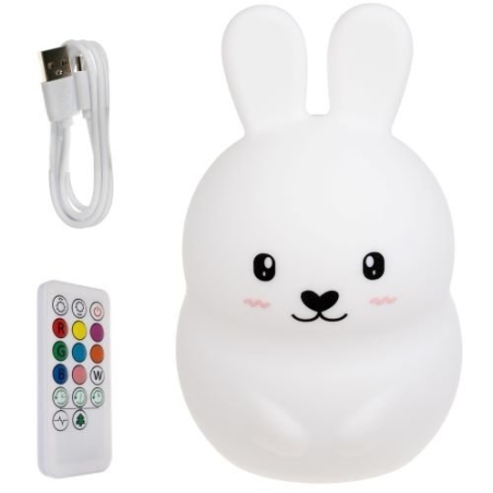 RGB нощна лампа с дистанционно управление - заек