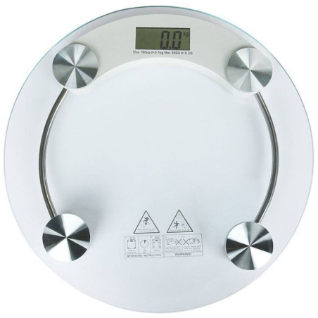 Електронна везна за баня 180кг стъклена lcd