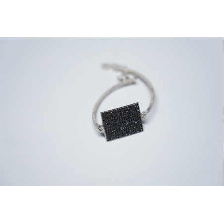 Silver Bracelet - Black mirror