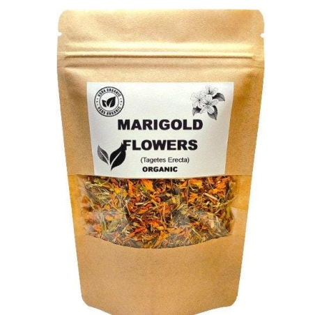 Organic MARIGOLD FLOWERS | tagetes erecta | marigold tea | dried flowers | organic herbs | dried herbs | herba | tea