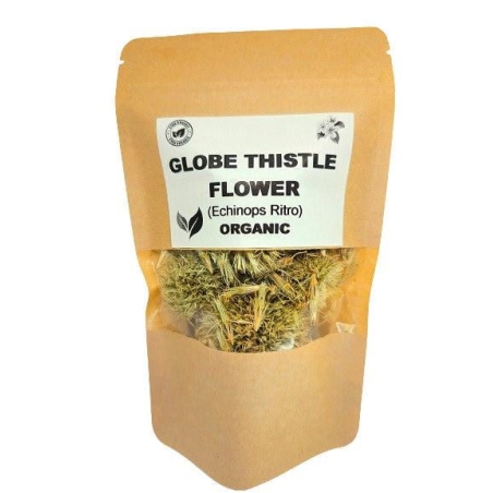 Organic GLOBE THISTLE FLOWER | echinops ritro | globe thistle flower tea | herbal tea | dried flower | organic flower | organic herbs |