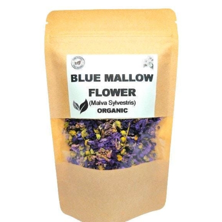 Organic BLUE MALLOW FLOWER | malva sylvestris | blue mallow tea | herbal tea | herba | tea | dried herb | organic herb | herba | herbalism