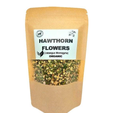 Organic HAWTHORN FLOWERS & LEAF | crataegus monogyna | hawthorn tea |  herbal tea | organic herbs | herbal tea | organic flower