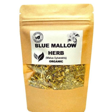 Organic blue mallow herb | malva sylvestris | blue mallow tea | herbal tea | dried herb | organic herb | herba | tea