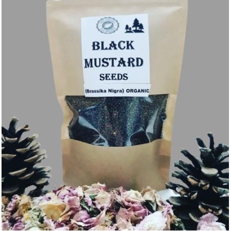 Organic BLACK MUSTARD SEEDS | Brassica Nigra | Black Mustard Tea | Seeds | Dried Seeds | Organic Seeds | Organic Herb | Herba Tea
