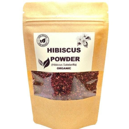 Organic HIBISCUS POWDER | hibiscus sabdariffa | hibiscus flower powder | hibiscus tea | herbal tea | organic herbs | powder | herba | tea