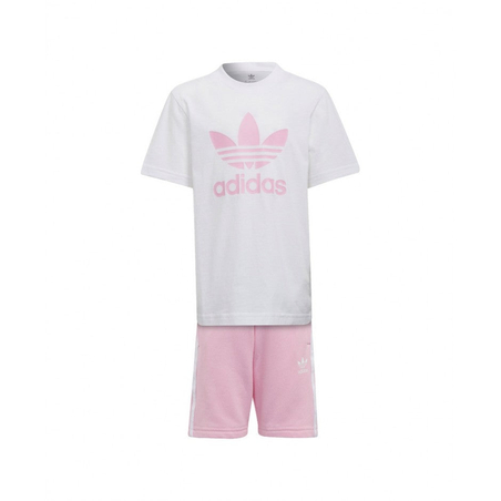 SHORT TEE SET WHITE PINK Kids