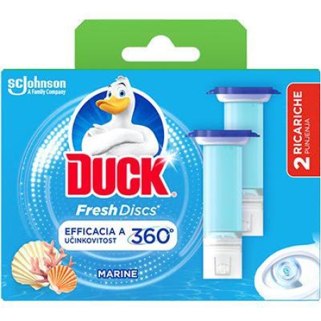 Гел диск за тоалетна чиния Duck Lime - 2бр. пълнители