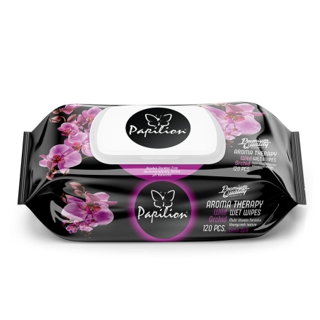 PAPILION AROMATHERAPY МОКРИ КЪРПИ С КАПАК 120 бр.