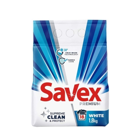 SAVEX PREMIUM WHITE ПРАХ ЗА ПРАНЕ 1.800 кг.