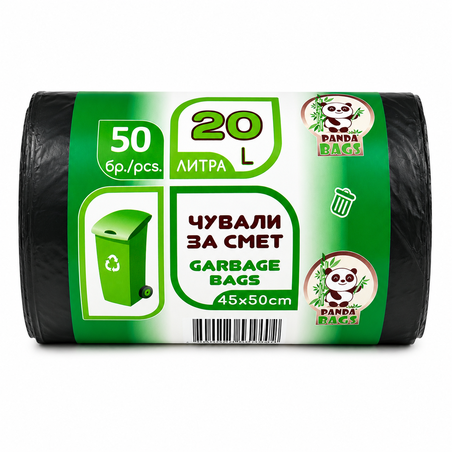 PANDA ТОРБИ ЗА СМЕТ 20 л. 50 бр. /опак.