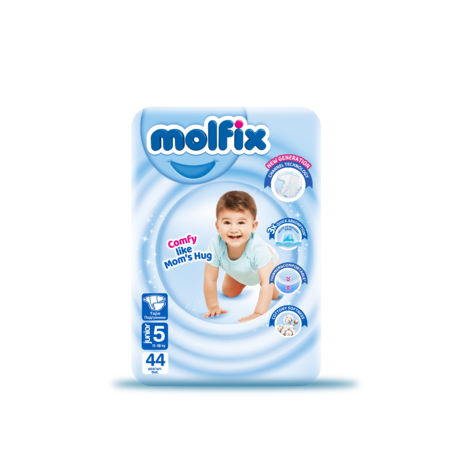MOLFIX ПЕЛЕНИ ЗА ДЕЦА №5 11-18 кг. 44 бр. / опак.