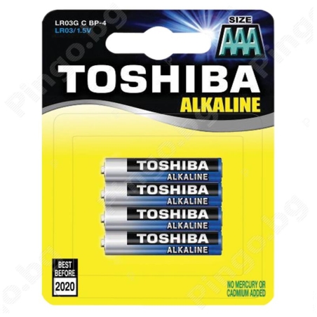 TOSHIBA МАЛКИ АЛКАЛНИ БАТЕРИИ ААА 4 бр.