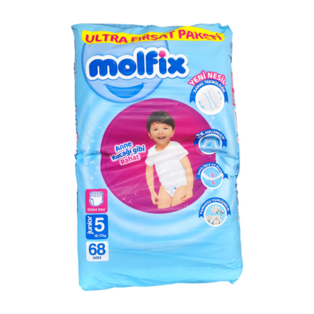 MOLFIX ПЕЛЕНИ ГАЩИ ЗА ДЕЦА ГИГА ПАК №5 12-17 кг. 68 бр. / опак.