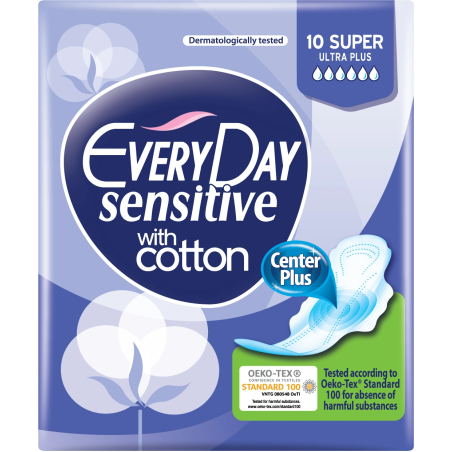 EVERY DAY SENSITIVE SUPER WITH COTTON ДАМСКИ ПРЕВРЪЗКИ 10 бр. / опак.