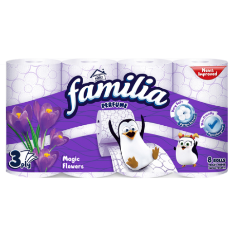 FAMILIA MAGIC FLOWERS ТОАЛЕТНА ХАРТИЯ 8 бр.