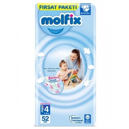 MOLFIX ПЕЛЕНИ ЗА ДЕЦА №4+ 9-16 кг. 52 бр. / опак.