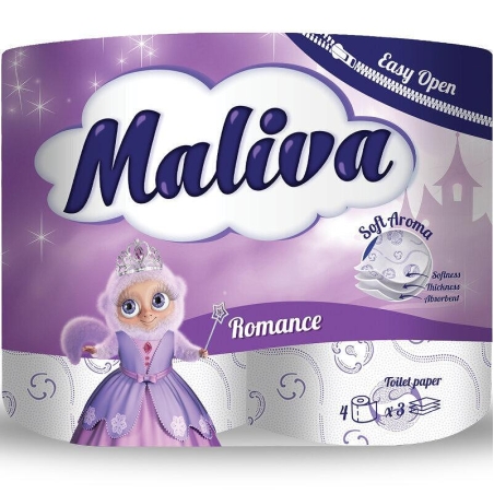 MALIVA ROMANCE ТОАЛЕТНА ХАРТИЯ 4 бр.