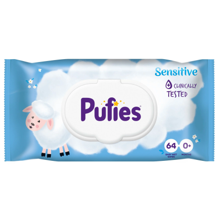 PUFIES SENSITIVE МОКРИ КЪРПИ 64 бр.